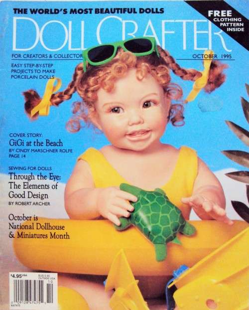 Doll Crafter OCT 1995  PLUS FREE full size pattern for doll's outfit
