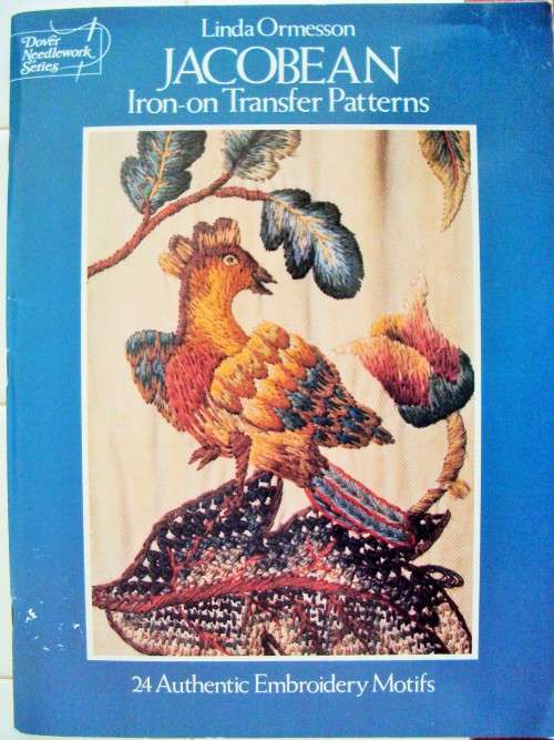 Vintage JACOBEAN Iron-On transfer patterns birds **1x page was cut out, still 23 pages