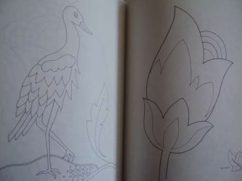Vintage JACOBEAN Iron-On transfer patterns birds **1x page was cut out, still 23 pages