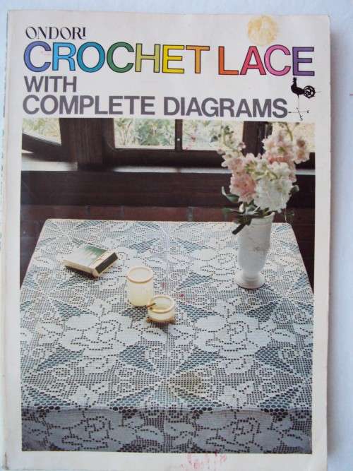 Ondori CROCHET LACE with complete diagrams s/c book 70's vintage