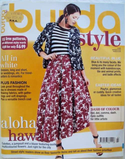 BURDA Style 3/2015 mag Weddings pattern in pattern insert **Good cond