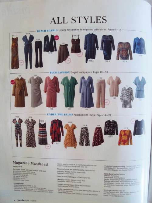 BURDA Style 3/2015 mag Weddings pattern in pattern insert **Good cond