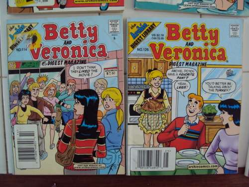 Job Lot 6 x Betty & Veronica Archie Digest comics, firmly bound VGC