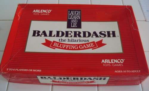 BALDERDASH bluffing board game by Arlenco Ages 10-adult 2-6 players