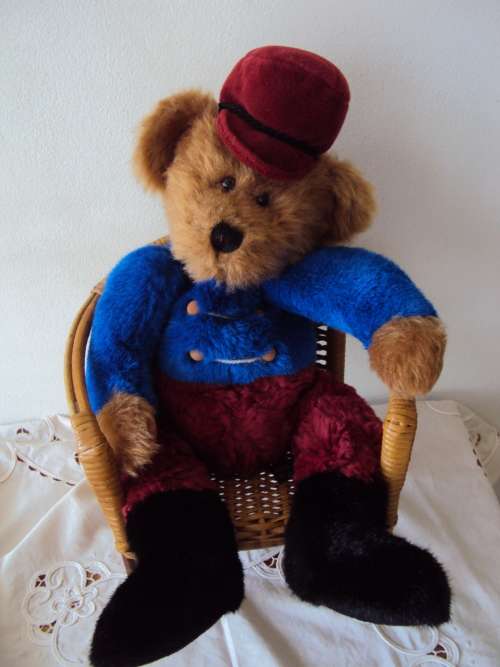 RUSS BERRIE "Bandy" soft beany Teddy bear 50cm tall  Vintage preloved VGC