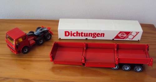 Siku truck DICHTUNGEN made in W. Germany in orig box (unplayed with VGC, small ding on side