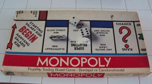 Vintage MONOPOLY South African streets Metrotoy 90's Vintage Ages 8-Adult (box wear/taped)