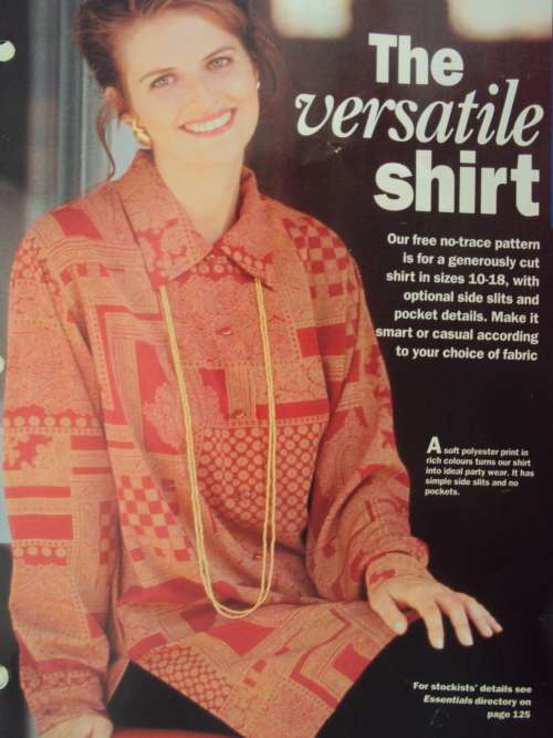 Essentials sewing Pattern E89 The Versatile Shirt Sizes 10-18