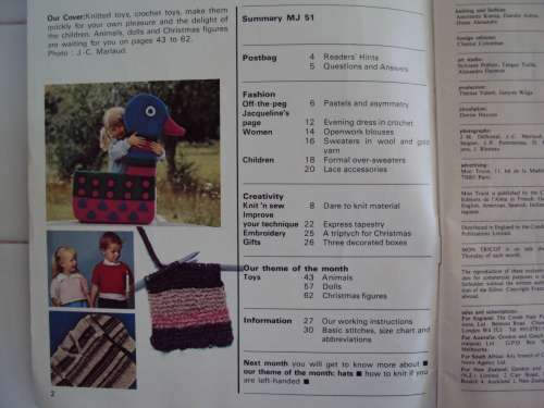 Mon Tricot knit & crochet lots of  cuddly toys & gorgeous Crochet dress Vintage s/c  **66 pages