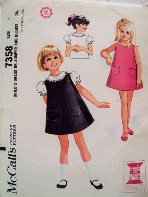 Girl's 3 years old Blouse & Dress or jumper McCall's 7358   **Complete & checked