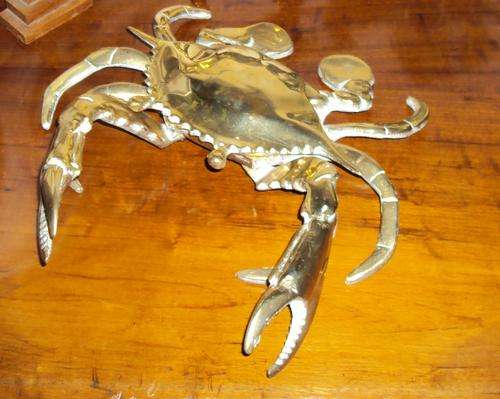 BRASS CRAB ASHTRAY (very impressive)
