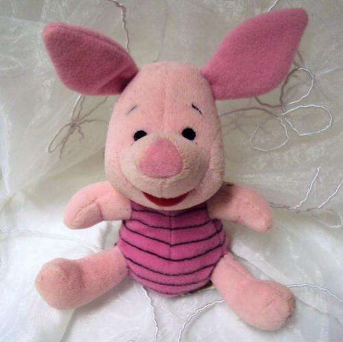 DISNEY "PIGLET" Baby rattle (12cm to top of head, excl ears)