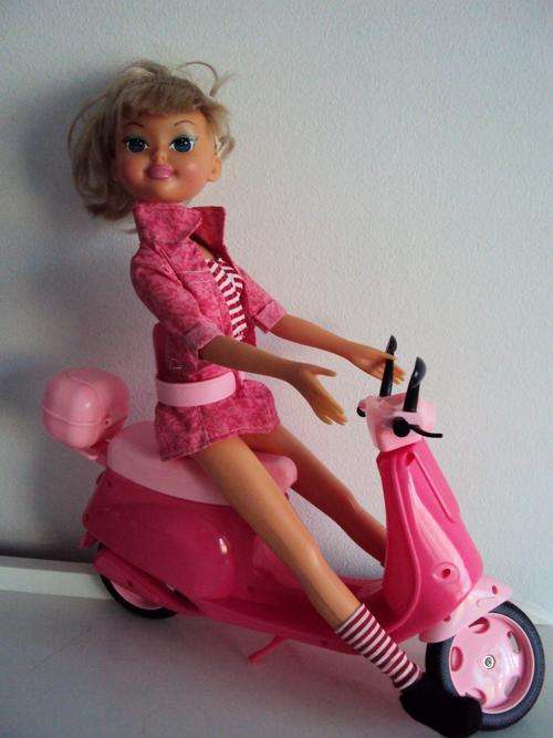 Tall 45cm Pretty Doll with a Scooter **PLUS Box of Assorted Toys and Ponies