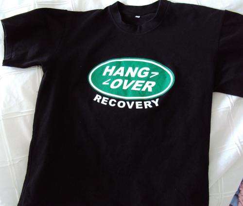 "HANGOVER RECOVERY" Black t-shirt size S (very good quality thick cotton)