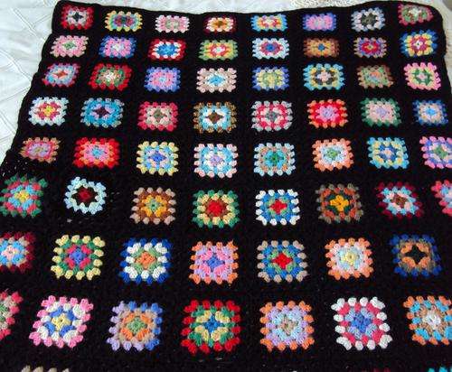 Very Useful Hand Crochet Multi Coloured Blanket - just add a dear GRANNY for the perfect Christmas