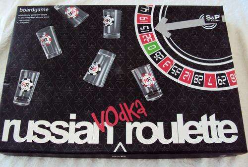 RUSSIAN Vodka ROULETTE - Adult drinking game Great for Old Years night party