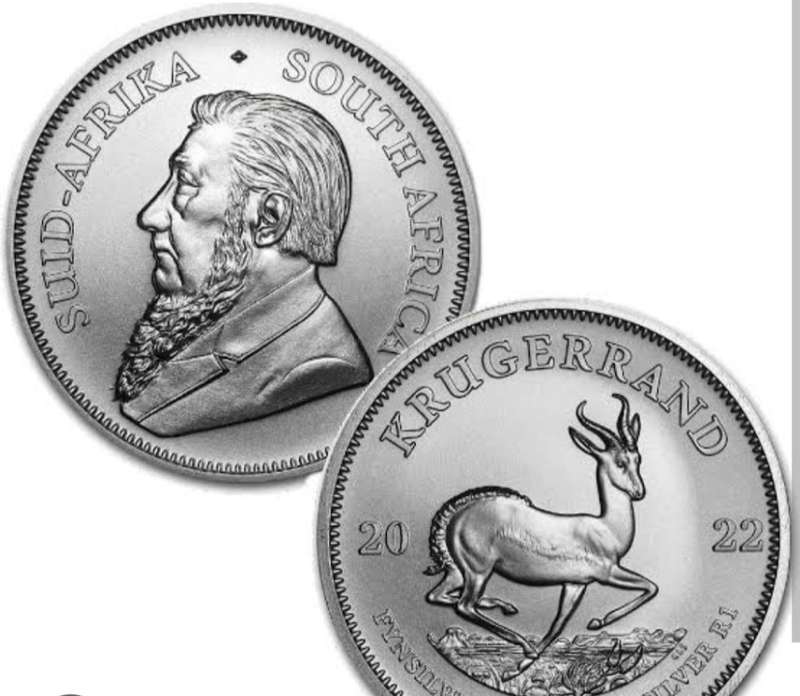 2022 1oz 999.9%  solid silver uncl krugerrand in pack of 25 tube...