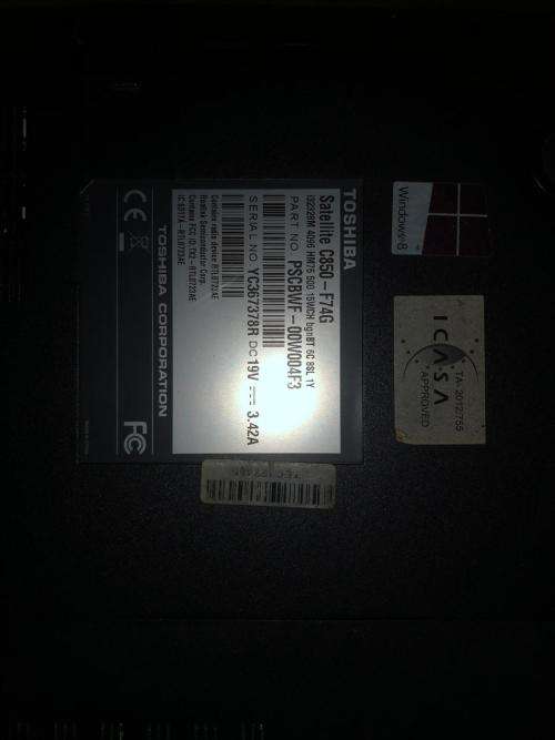 Toshiba Laptop I3