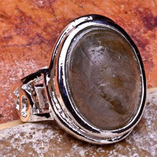 MARYKAY - LOVELY SILVER LABRADORITE GEMSTONE COCKTAIL DRESS RING 8.75