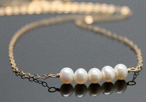 MARYKAY - JUNE BIRTHSTONE - PERFECT SIMPLICITY - WHITE GENUINE FRESHWATER PEARL NECKLACE