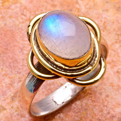 MARYKAY - JUST LOVELY - RAINBOW MOONSTONE STERLING SILVER RING 8