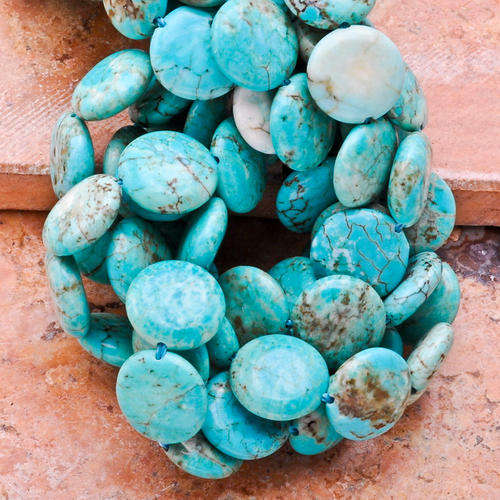 MARYKAY  - NATURAL TURQUOISE GEMSTONE BEADS - IDEAL FOR CRAFTS/BEADING 12
