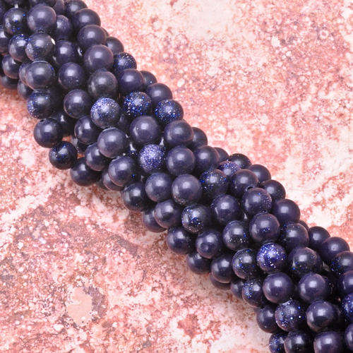 MARYKAY - BEAUTIFUL BLUE GOLDSTONE BEADS - IDEAL FOR CRAFTS/JEWELLERY MAKING/BEADING 5