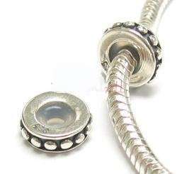 MARYKAY - SOLID STERLING SILVER STOPPER RUBBER BEADS FOR CHARM BRACELETS OR NECKLACES FINDINGS