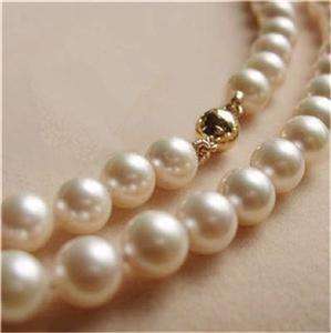 MARYKAY - NATURAL JAPANESE AKOYA SALTWATER PEARL NECKLACE - 9CT SOLID GOLD CLASP