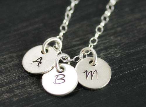 MARYKAY - PERSONALIZED INITIAL NECKLACE HAND STAMPED IN STERLING SILVER