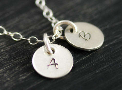 MARYKAY - PERSONALIZED INITIAL NECKLACE HAND STAMPED IN STERLING SILVER