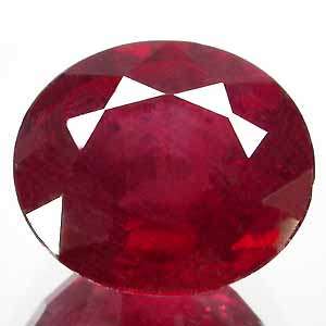 MARYKAY - PIGEON BLOOD RED NATURAL OVAL RUBY 1.64 CARATS