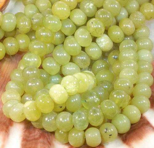 MARYKAY - NATURAL PREHNITE GEMSTONE BEADS - IDEAL FOR CRAFTS/BEADING