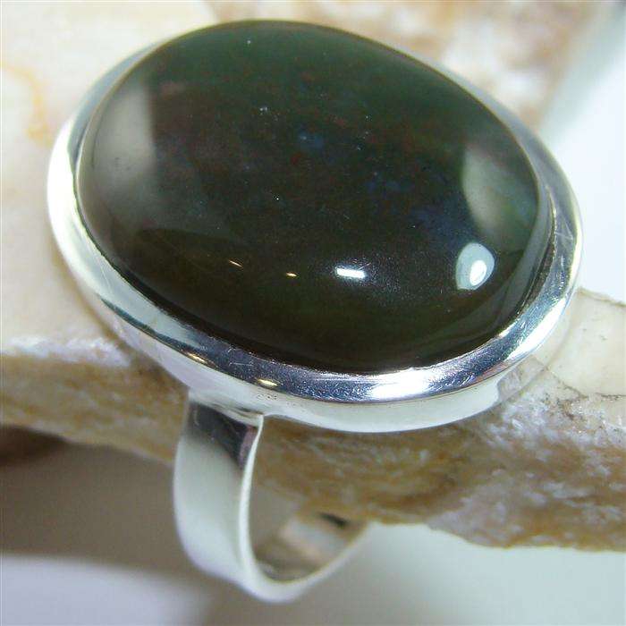 MARYKAY - FREE SHIPPING - LOVELY JASPER .925 STERLING SILVER RING - size 7
