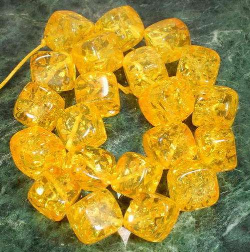 MARYKAY - BEAUTIFUL NATURAL BALTIC AMBER GEMSTONE BEADS - IDEAL FOR CRAFTS/BEADING 18 x 18