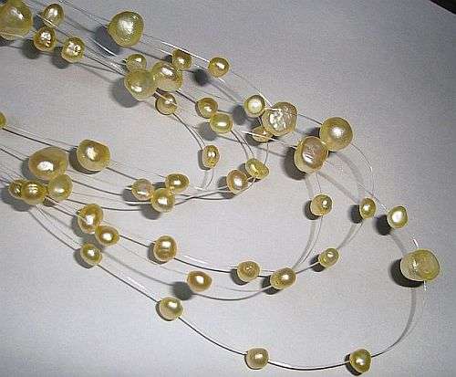 MARYKAY - CLASSIC ILLUSION PALE YELLOW FRESHWATER CULTURED PEARL NECKLACE