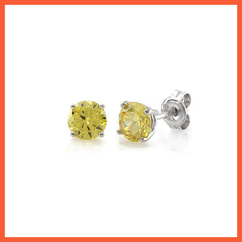 MARYKAY - GENUINE CITRINE - NOVEMBER BIRTHSTONE - EARRINGS IN .925 STERLING SILVER