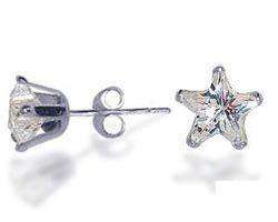 MARYKAY - 5mm SPARKLING STAR CZ SILVER STUD EARRINGS