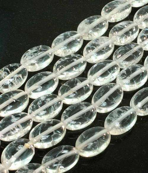 MARYKAY - NATURAL CRYSTAL CLEAR QUARTZ  GEMSTONE BEADS - IDEAL FOR CRAFTS/BEADING 8 x 11mm