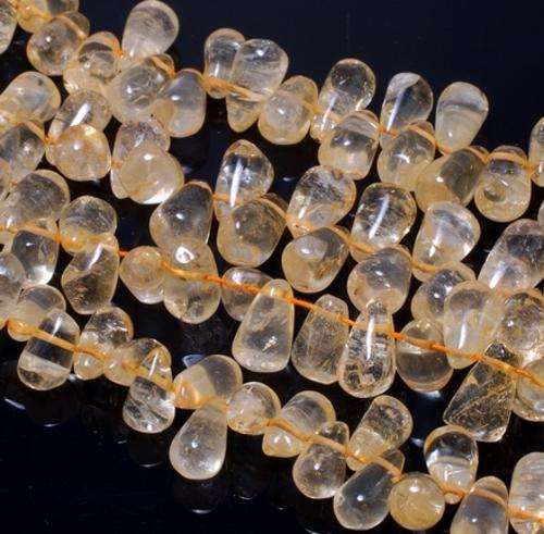 MARYKAY - NATURAL GOLDEN CITRINE GEMSTONE BEADS - IDEAL FOR CRAFTS/BEADING 11/6 T