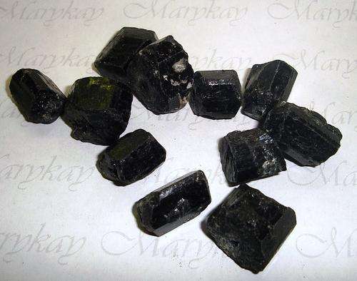 MARYKAY - FABULOUS BLACK TOURMALINE SCHORL GEMSTONE BEADS - IDEAL FOR CRAFTS/BEADING 3/6