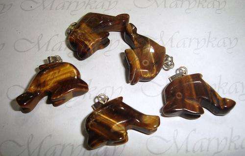 MARYKAY - BEAUTIFUL NATURAL GOLD TIGER EYE DOLPHIN GEMSTONE BEADS/PENDANTS - FOR CRAFTS/BEADING 6