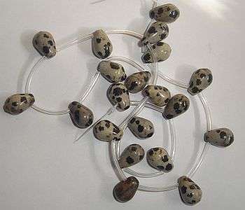 MARYKAY - LOVELY DALMATIAN JASPER GEMSTONE BEADS - IDEAL FOR CRAFTS/BEADING 8/12 B