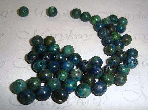 MARYKAY - LOVELY CHRYSACOLLA BEADS - IDEAL FOR CRAFTS OR BEADING 6R