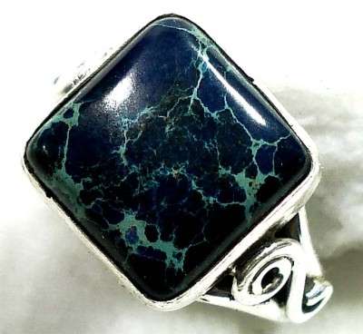 MARYKAY - SOLID BLUE TURQUOISE STERLING SILVER RING 7/O
