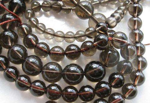 MARYKAY - NATURAL  SMOKEY/SMOKY QUARTZ GEMSTONE BEADS - CRAFTING, JEWELLERY MAKING - 12R