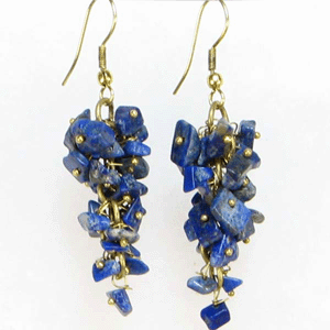 MARYKAY - NATURAL LAPIS LAZULI GEMSTONE EARRINGS