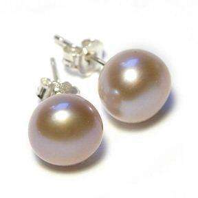 MARYKAY - 8MM LAVENDER PINK CULTURED FRESHWATER PEARL STUD EARRINGS IN STERLING SILVER