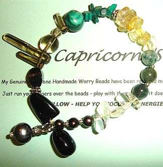 MARYKAY - ZODIAC SIGN OF CAPRICORN SOOTHING BEADS - GENUINE GEMSTONE WORRY BEADS