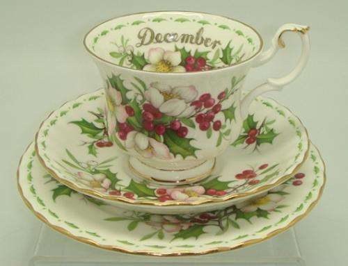 Royal Albert "December - Christmas Rose" Trio